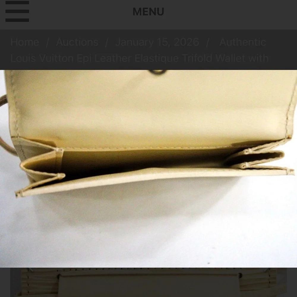 Louis Vuitton Beige Trifold Wallet